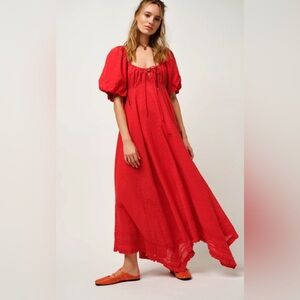 Free People red maxi dress, small, On My Level
